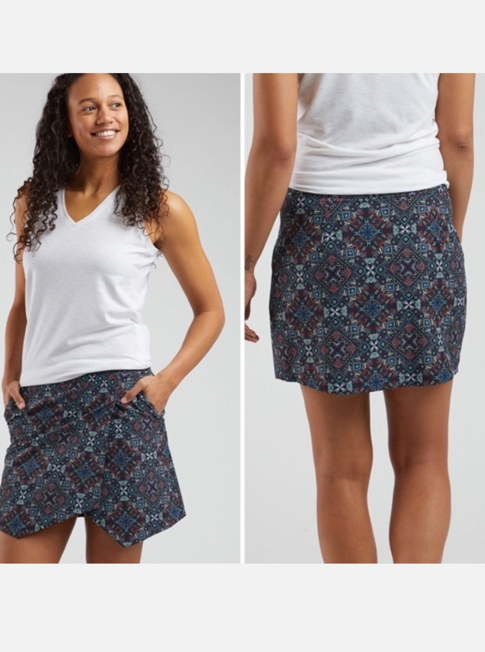 KRIMSON KLOVER Mackena Tribal Aztec Southwestern Golf Athletic Skort  Small